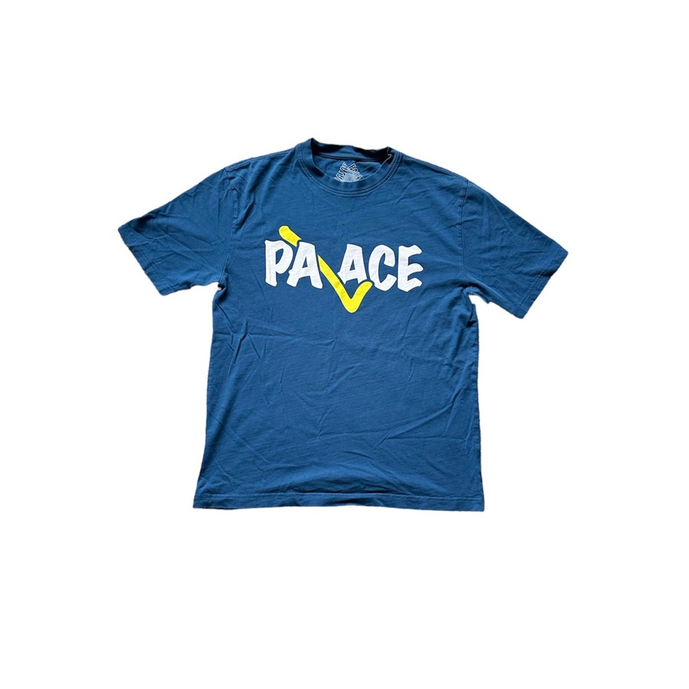 USED PALACE Skateboard Correct Check Royal Blue T Shirt Men’s Large